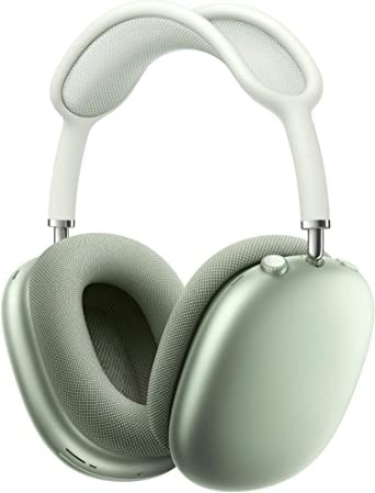 Apple AirPods Max wireless headphones. Active Noise Cancellation, Transparency Mode, Spatial Audio, Digital Crown for volume control. iPhone Bluetooth Headset - Green